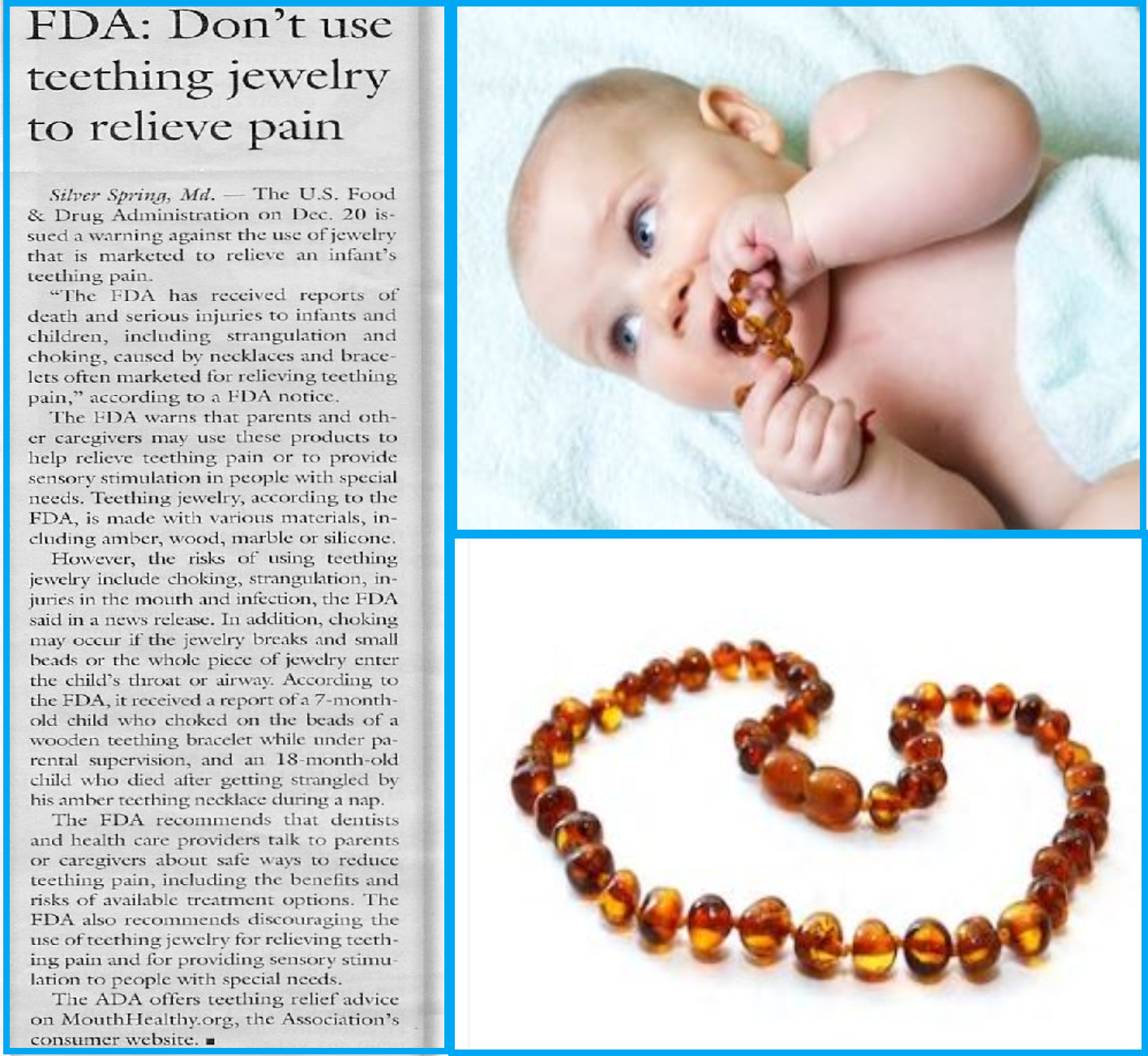 Amber for Africa - Baltic Amber Teething Necklace - Kids Emporium